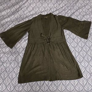 Lucky Brand Bell Sleeve Front Tie Cardigan